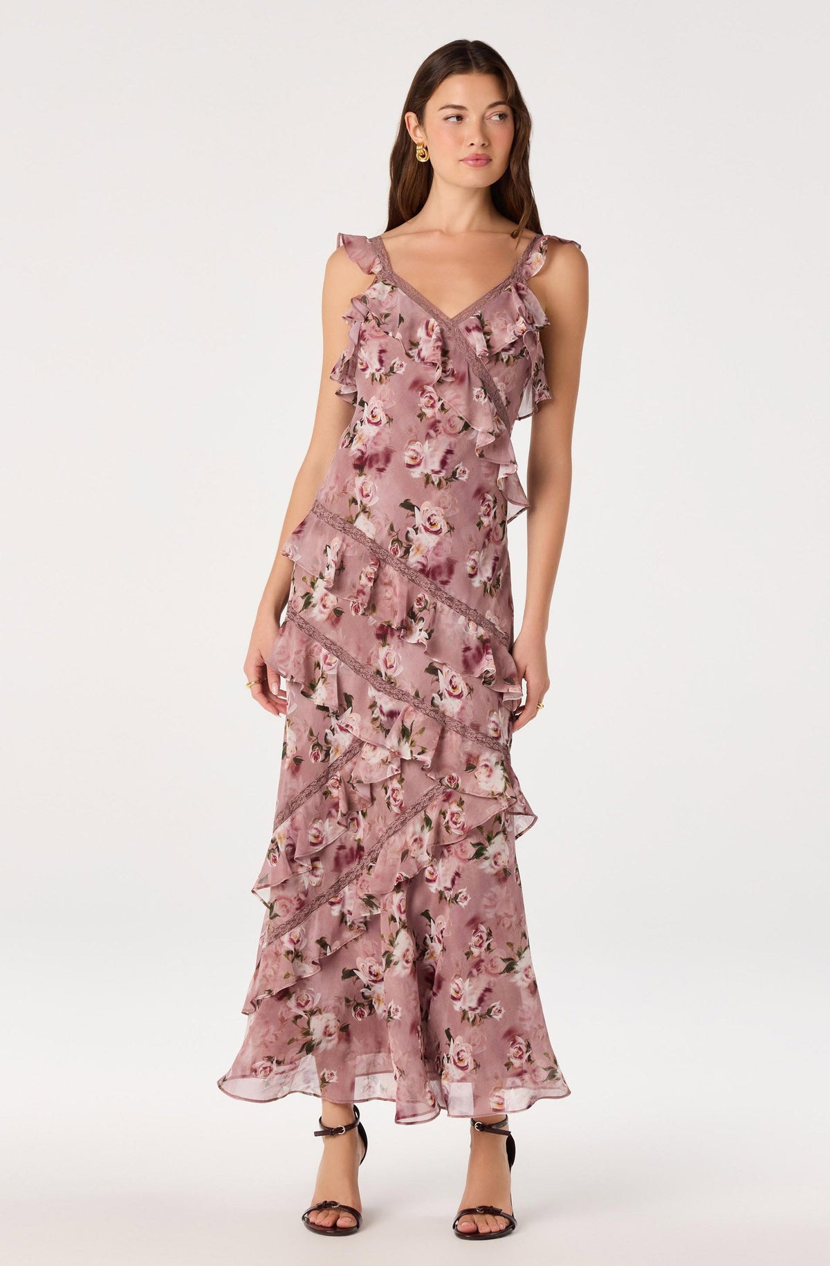 Megan Ruffle Maxi Dress