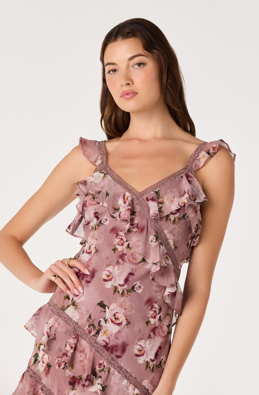 Megan Ruffle Maxi Dress