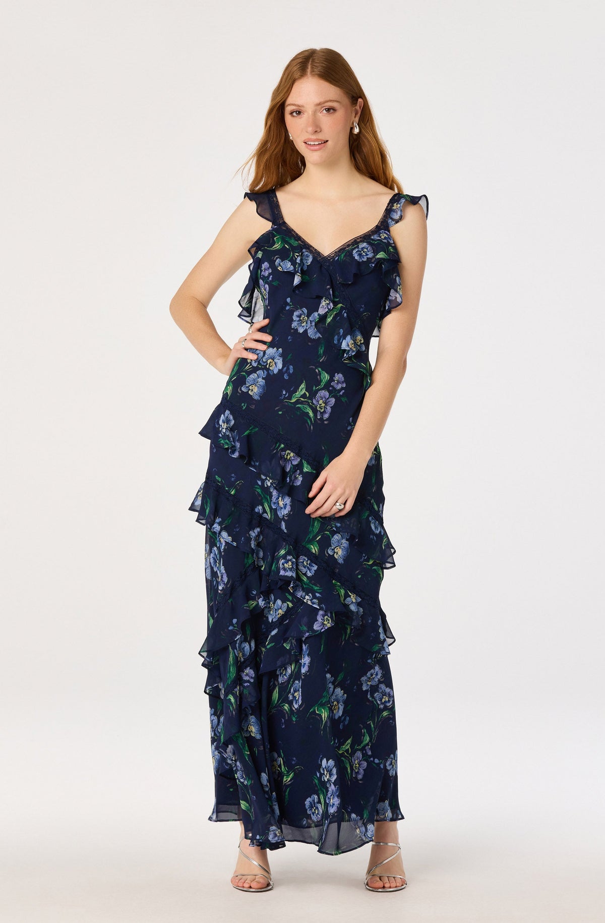 Megan Ruffle Maxi Dress