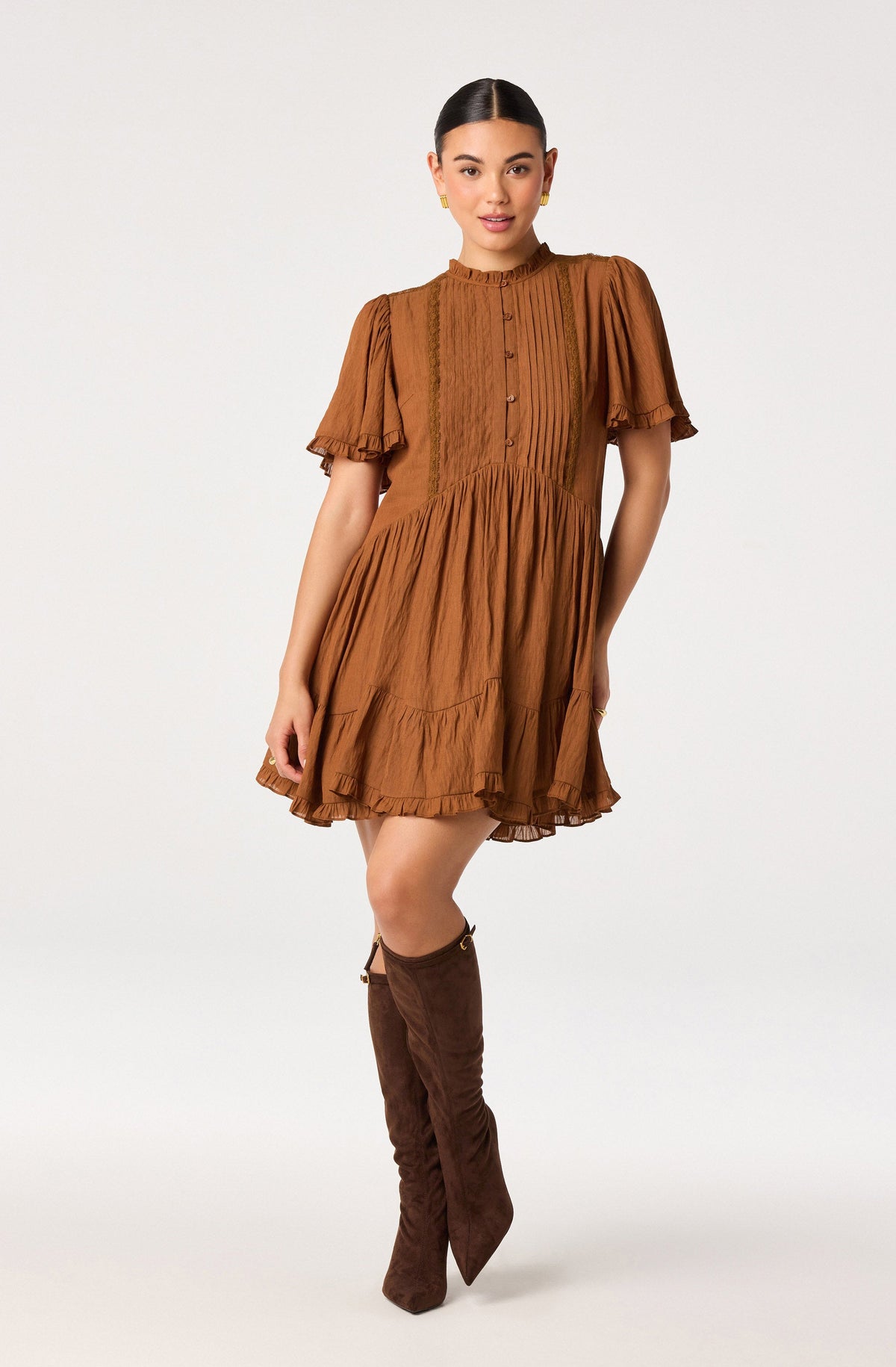 Randi Pintuck Mini Dress
