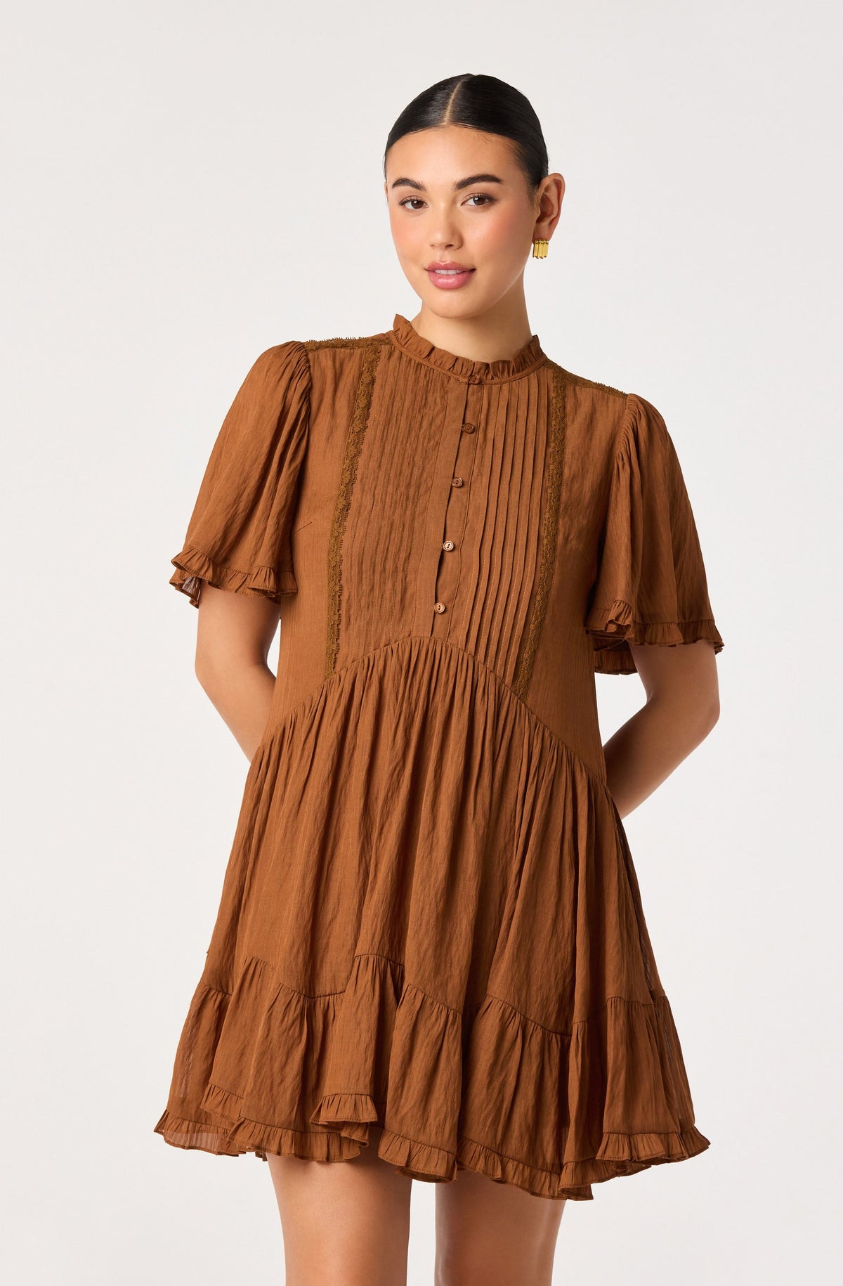 Randi Pintuck Mini Dress