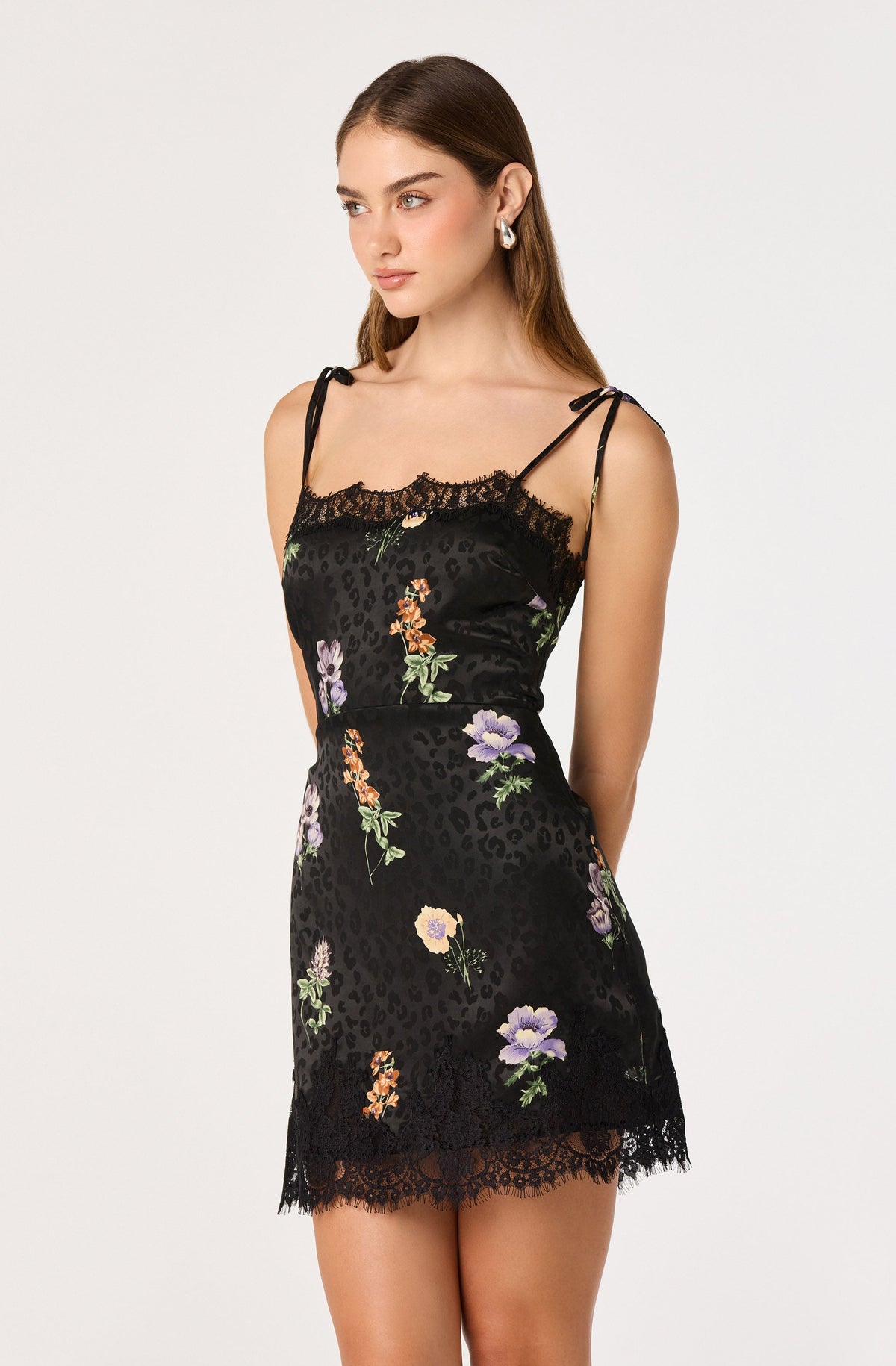 Patience Lace-Trim Mini Dress