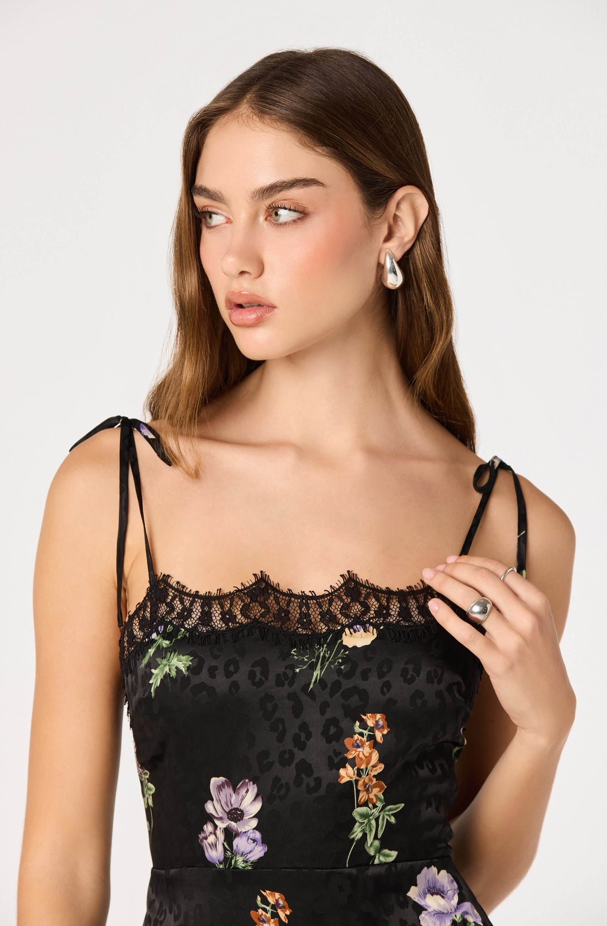 Patience Lace-Trim Mini Dress