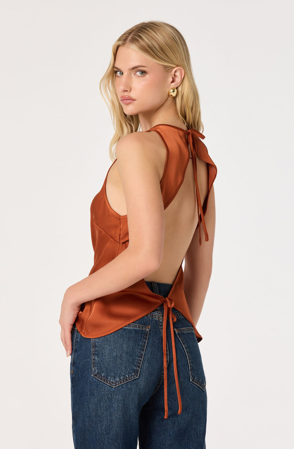 Shyann Cowl-Neck Halter Top