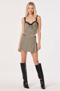 Cleora Gingham Pleated Skort