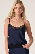 Yulissa Satin Lace Trim Cami Top