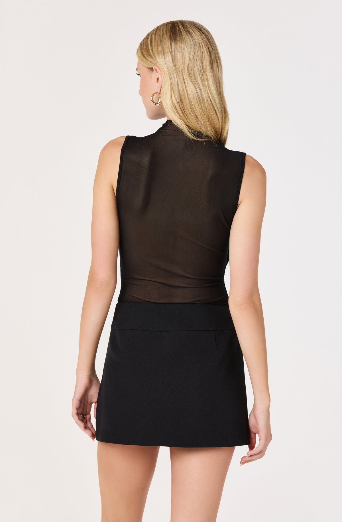 Shaina Layered Mesh Cowl Neck Top