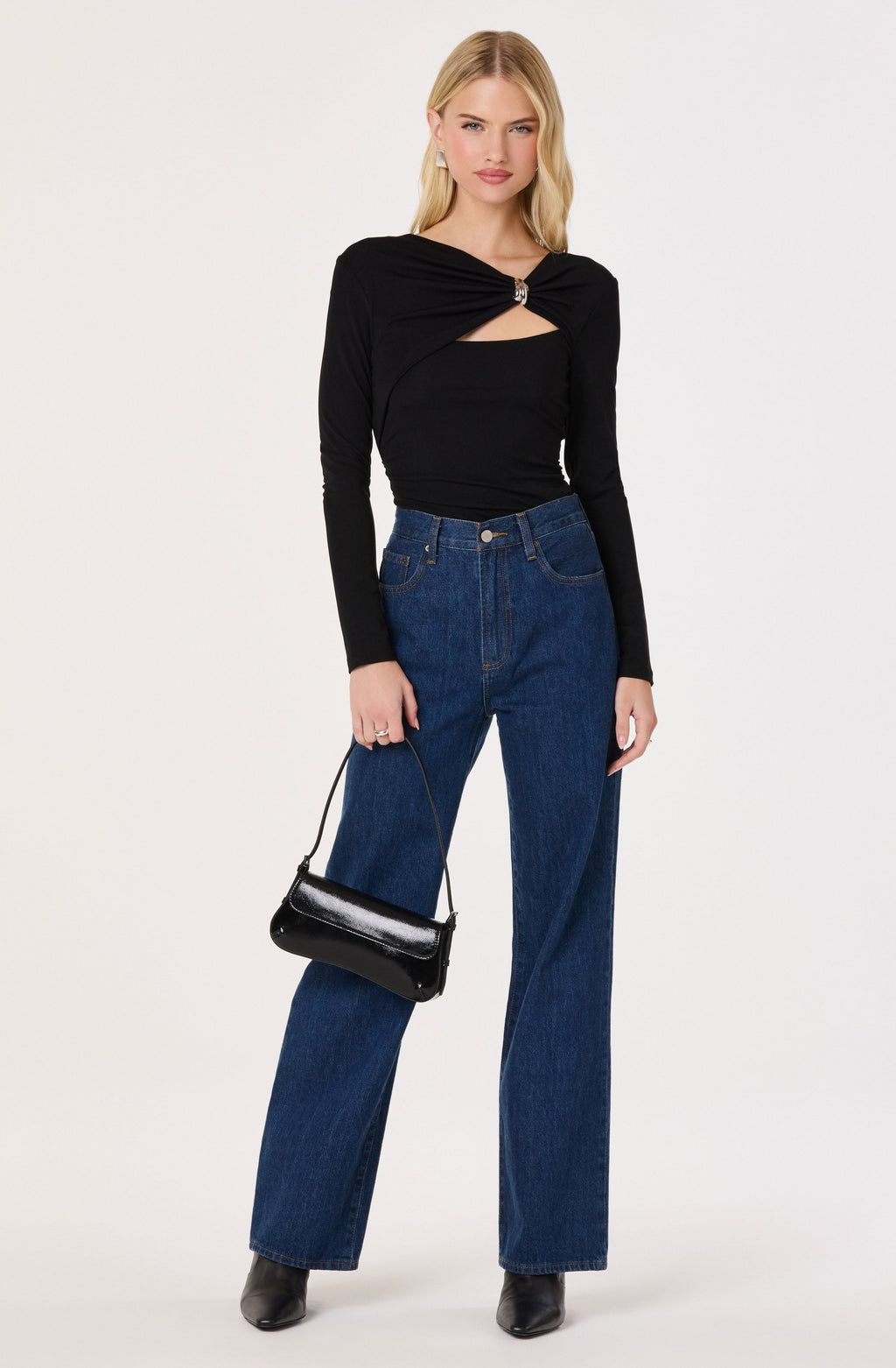 Shanetta Cutout Long Sleeve Top