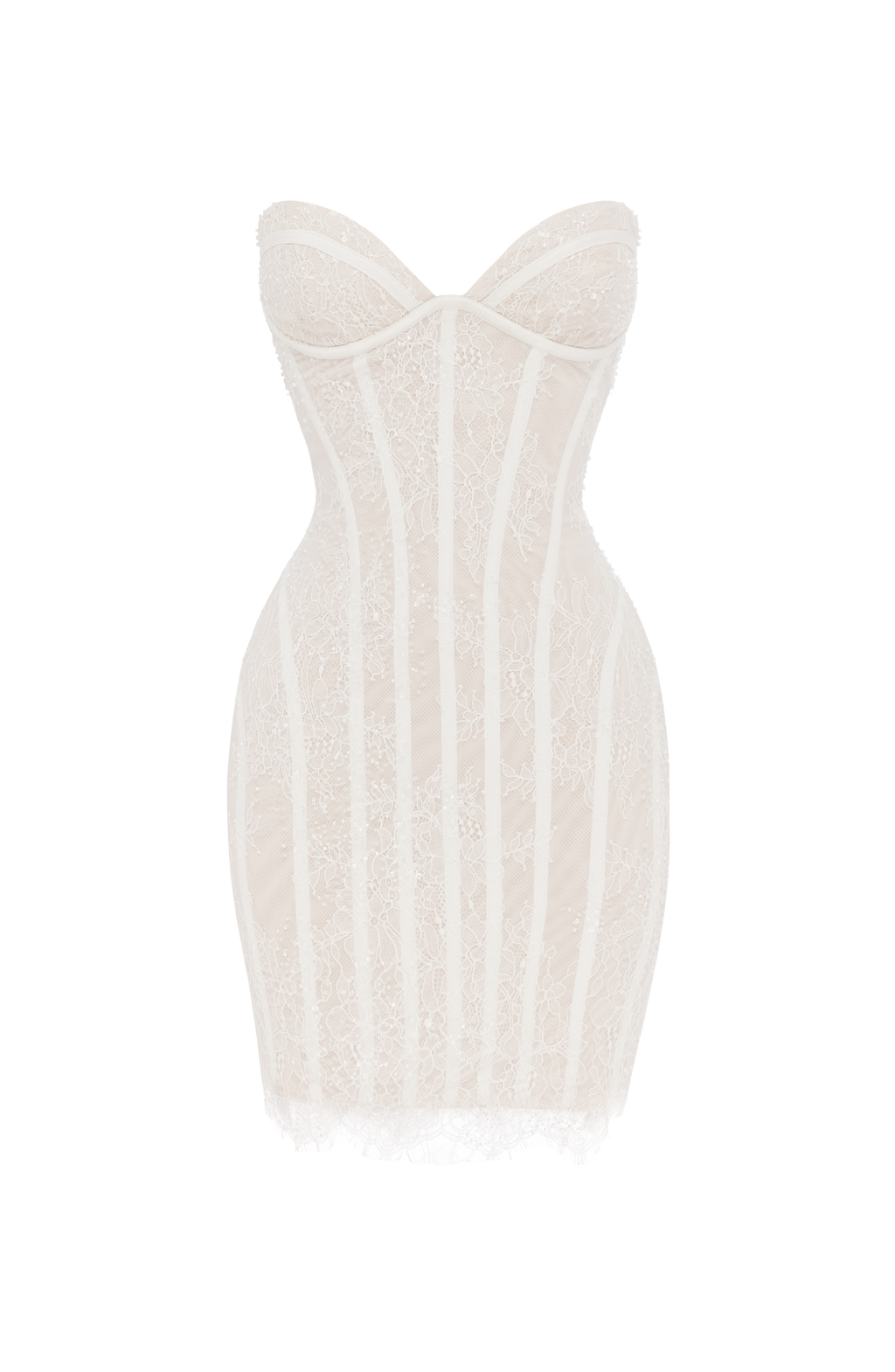 Sian Mini Dress - Ivory Embellishment