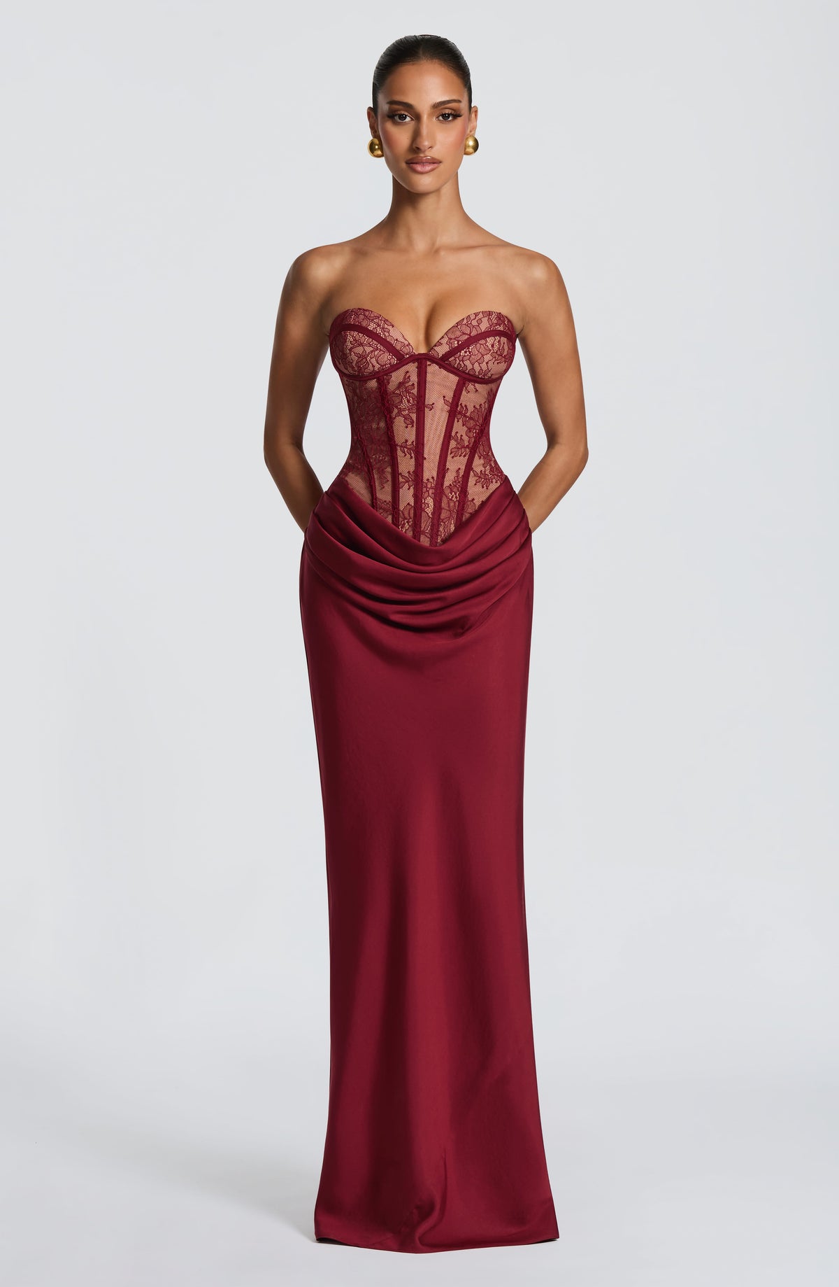 Kathleen Maxi Dress - Burgundy